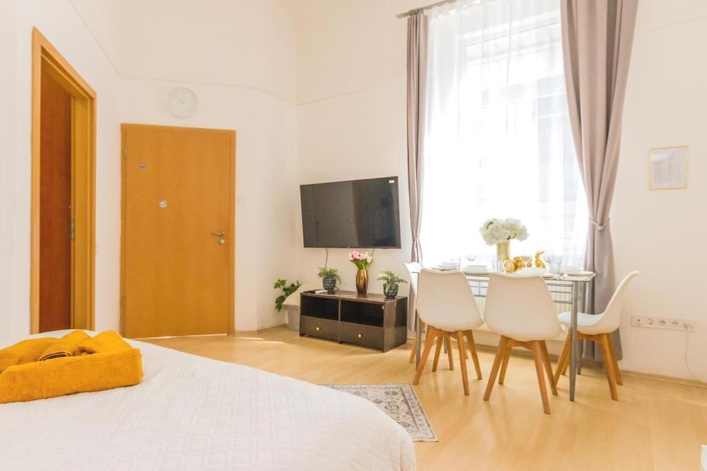 Trendy 2 Room Flat, Next To Corvin Mall Free Huge Garage! Ac,Dishwasher,Washmachine, Smart Tv بودابست المظهر الخارجي الصورة